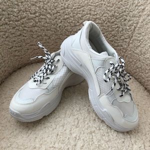 Chunky white sneakers